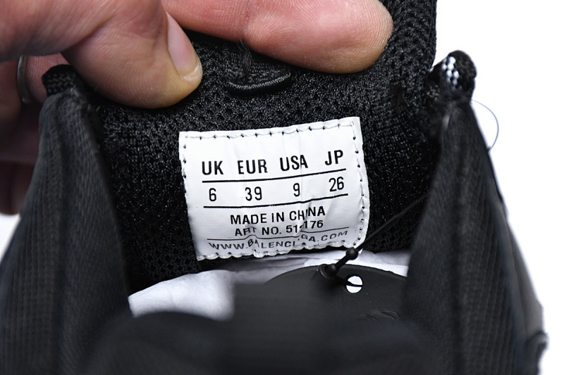 【CA0LJ】全黑 巴黎世家8层组合TPU复古鞋 512176 W0901 1000 Balenciaga Triple S Black