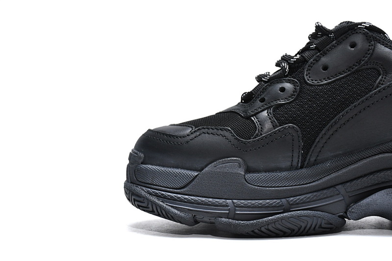 【CA0LJ】全黑 巴黎世家8层组合TPU复古鞋 512176 W0901 1000 Balenciaga Triple S Black