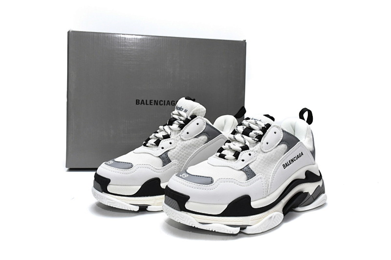 【CA0LJ】大白灰 巴黎世家8层组合TPU复古鞋 536737 W09O1 9089 Balenciaga Triple S White Grey