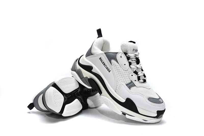 【CA0LJ】大白灰 巴黎世家8层组合TPU复古鞋 536737 W09O1 9089 Balenciaga Triple S White Grey