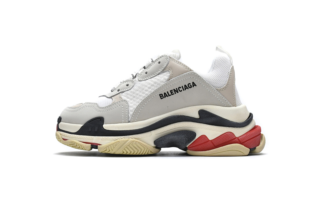 【CA0LJ】白红 巴黎世家8层组合TPU复古鞋 524037 W09E1 9000 Balenciaga Triple S White Dark Grey Red