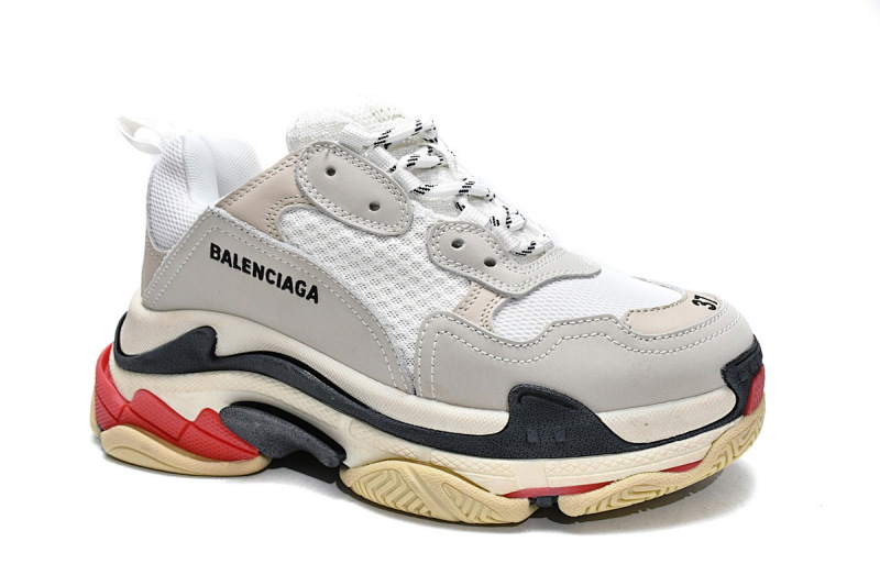 【CA0LJ】白红 巴黎世家8层组合TPU复古鞋 524037 W09E1 9000 Balenciaga Triple S White Dark Grey Red