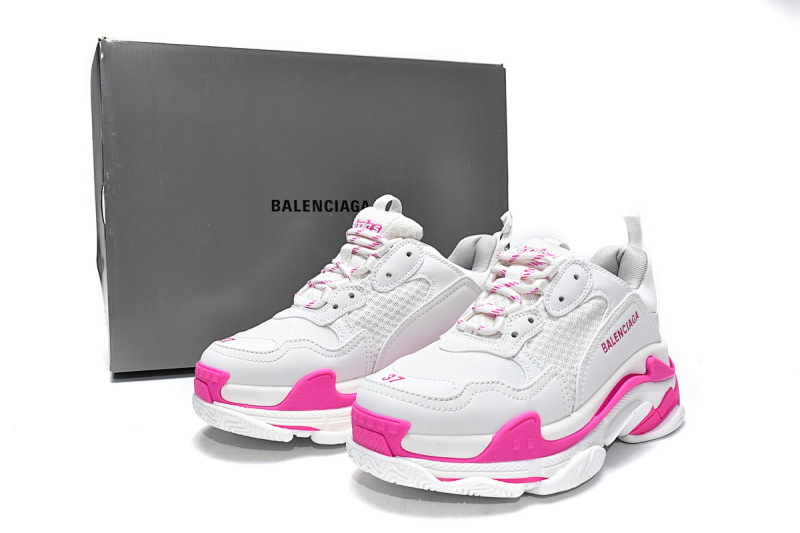 【CA0LJ】白桃红-60 巴黎世家8层组合TPU复古鞋 536737 W2CA3 3890 Balenciaga Triple S White Peach Red