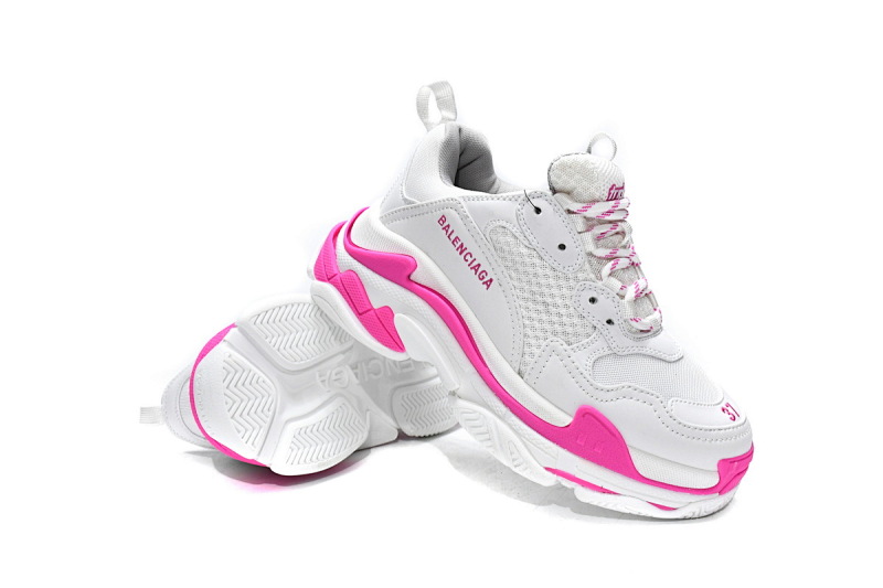 【CA0LJ】白桃红-60 巴黎世家8层组合TPU复古鞋 536737 W2CA3 3890 Balenciaga Triple S White Peach Red