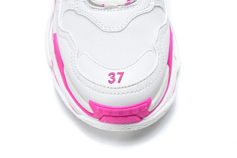 【CA0LJ】白桃红-60 巴黎世家8层组合TPU复古鞋 536737 W2CA3 3890 Balenciaga Triple S White Peach Red