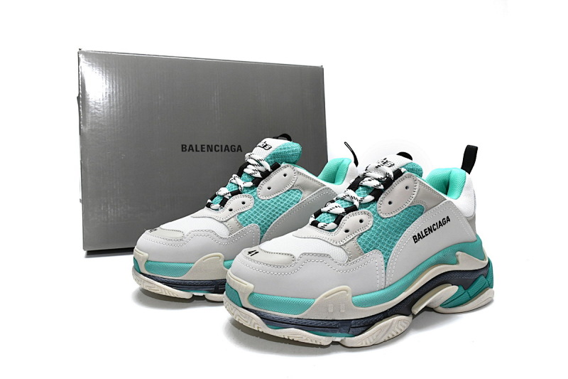 【CA0LJ】薄荷绿 巴黎世家8层组合TPU复古鞋 524039 W09E1 9878 Balenciaga Triple S Mint Green