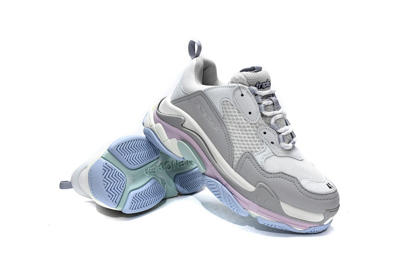 【CA0LJ】深灰水兰 巴黎世家8层组合TPU复古鞋 536737 W2FW 1977 Balenciaga Triple S Makaron