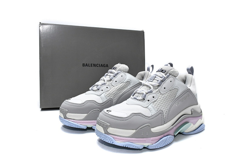 【CA0LJ】深灰水兰 巴黎世家8层组合TPU复古鞋 536737 W2FW 1977 Balenciaga Triple S Makaron