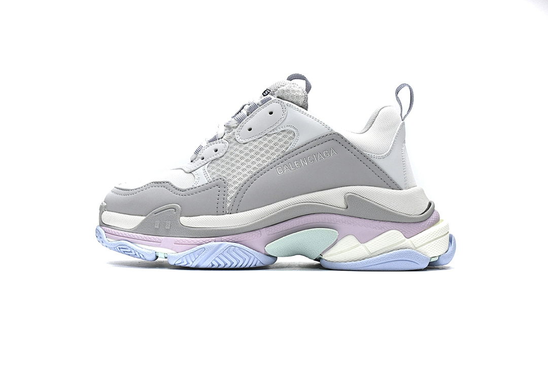 【CA0LJ】深灰水兰 巴黎世家8层组合TPU复古鞋 536737 W2FW 1977 Balenciaga Triple S Makaron