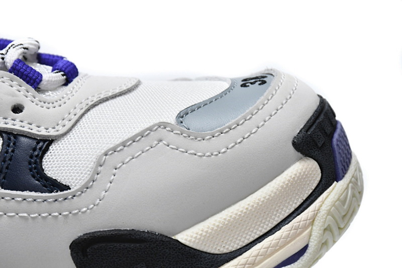 【CA0LJ】白深兰 巴黎世家8层组合TPU复古鞋 534217 W09E1 9000 Balenciaga Triple S White Dark Blue