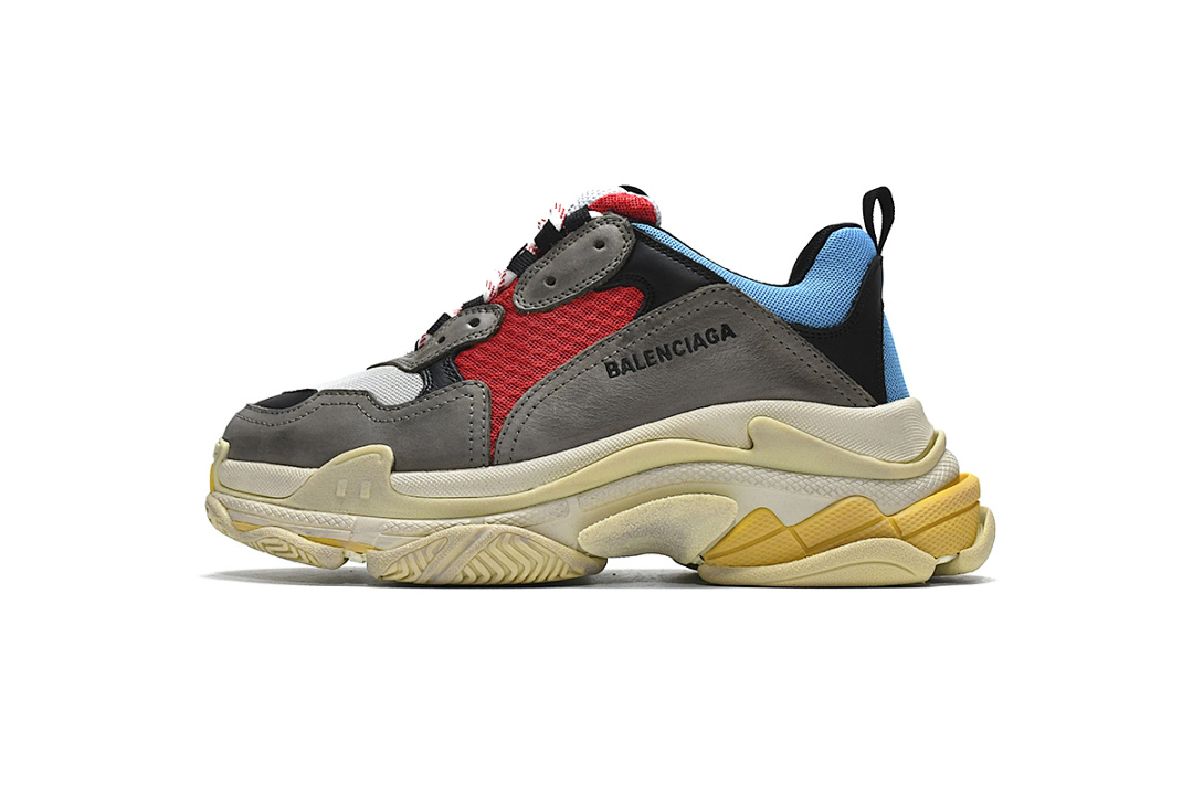 【CA0LJ】灰红 巴黎世家8层组合TPU复古鞋 533883 W09O2 4365 Balenciaga Triple S Blue Red