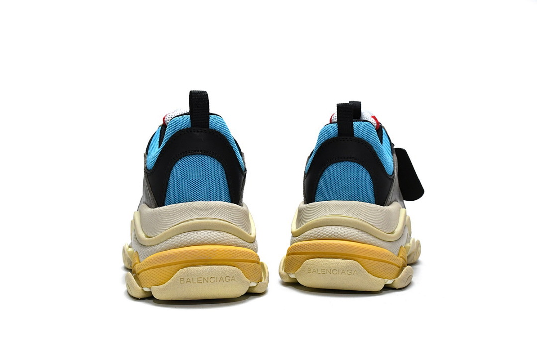 【CA0LJ】灰红 巴黎世家8层组合TPU复古鞋 533883 W09O2 4365 Balenciaga Triple S Blue Red
