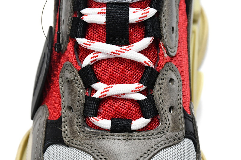 【CA0LJ】灰红 巴黎世家8层组合TPU复古鞋 533883 W09O2 4365 Balenciaga Triple S Blue Red