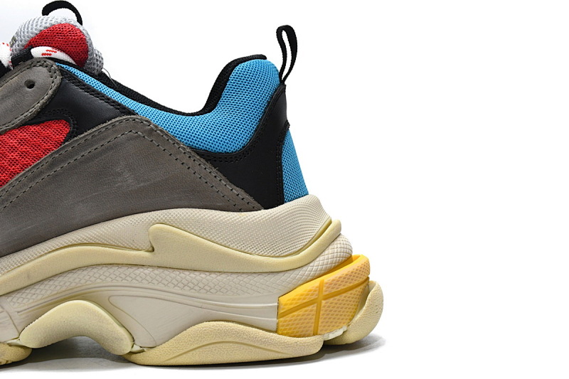 【CA0LJ】灰红 巴黎世家8层组合TPU复古鞋 533883 W09O2 4365 Balenciaga Triple S Blue Red