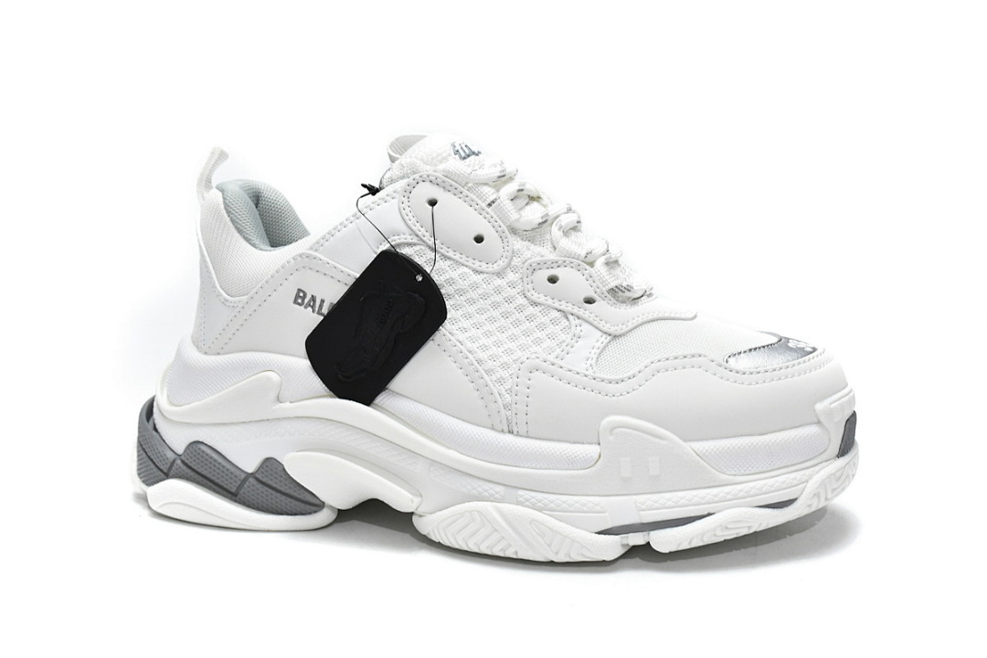 【CA0LJ】白银 巴黎世家8层组合TPU复古鞋 524039 W2FS4 1200 Balenciaga Triple S White Silver