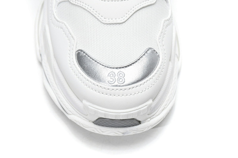 【CA0LJ】白银 巴黎世家8层组合TPU复古鞋 524039 W2FS4 1200 Balenciaga Triple S White Silver