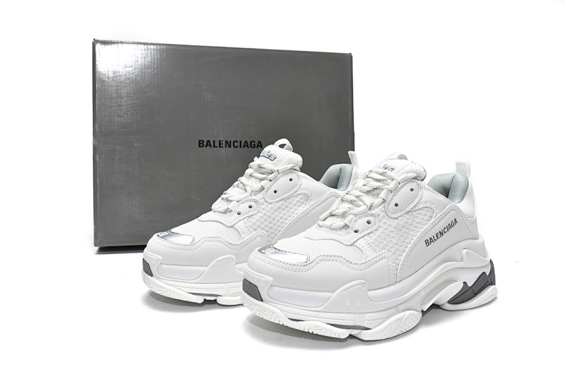 【CA0LJ】白银 巴黎世家8层组合TPU复古鞋 524039 W2FS4 1200 Balenciaga Triple S White Silver