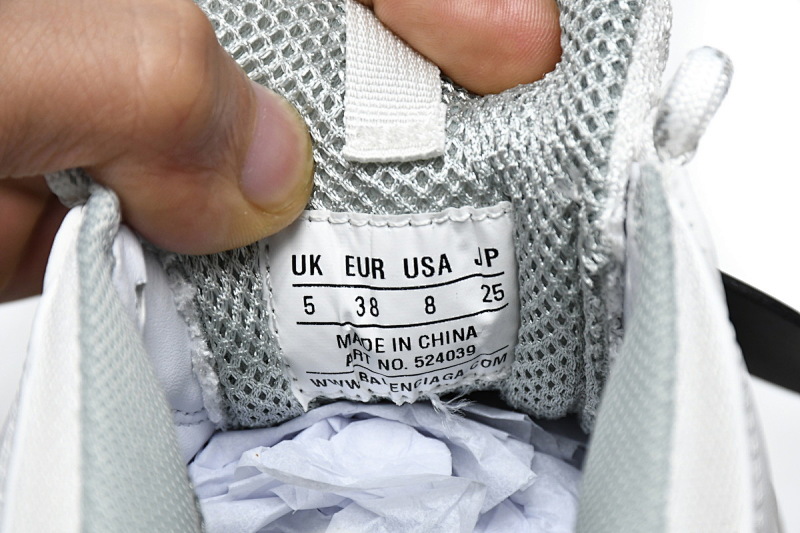 【CA0LJ】白银 巴黎世家8层组合TPU复古鞋 524039 W2FS4 1200 Balenciaga Triple S White Silver