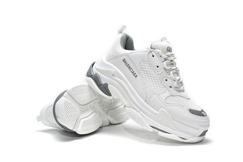 【CA0LJ】白银 巴黎世家8层组合TPU复古鞋 524039 W2FS4 1200 Balenciaga Triple S White Silver