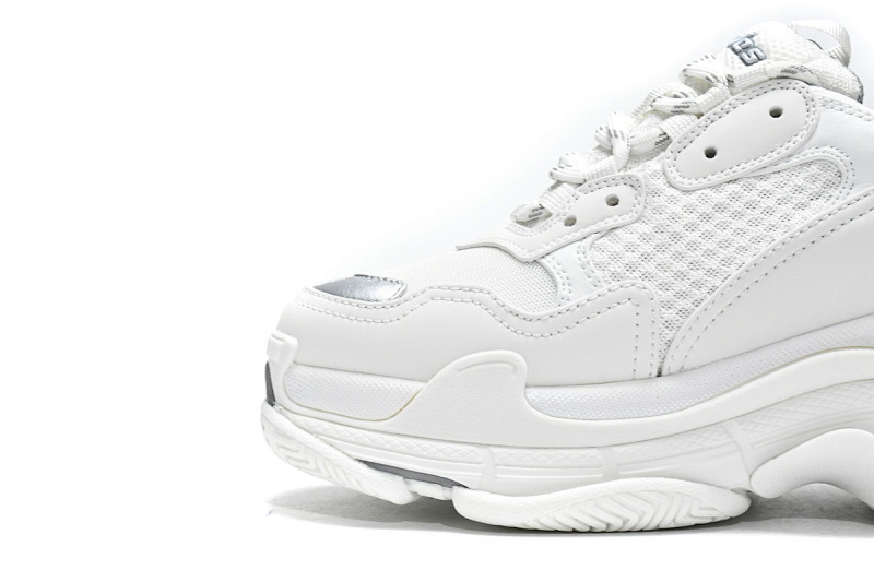 【CA0LJ】白银 巴黎世家8层组合TPU复古鞋 524039 W2FS4 1200 Balenciaga Triple S White Silver