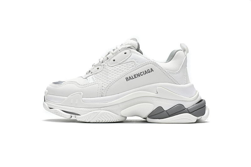 【CA0LJ】白银 巴黎世家8层组合TPU复古鞋 524039 W2FS4 1200 Balenciaga Triple S White Silver