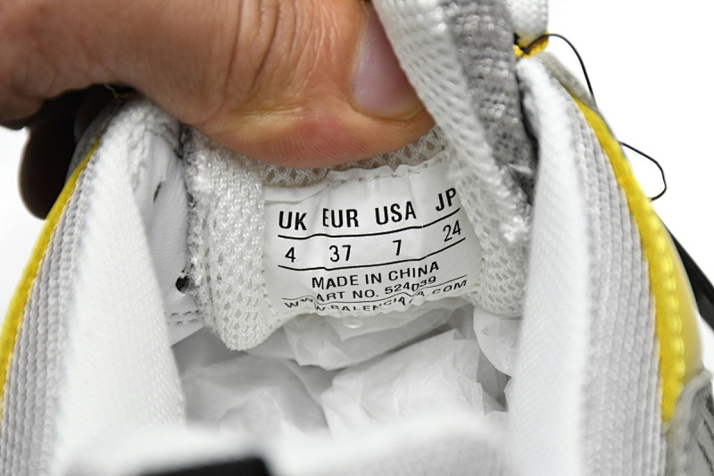 【CA0LJ】浅灰黄 巴黎世家8层组合TPU复古鞋 524037 W0E1 9000 Balenciaga Triple S Grey Yellow