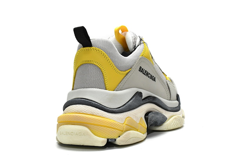 【CA0LJ】浅灰黄 巴黎世家8层组合TPU复古鞋 524037 W0E1 9000 Balenciaga Triple S Grey Yellow