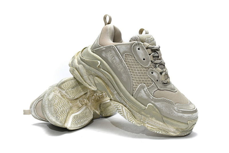 【CA0LJ】脏脏灰 巴黎世家8层组合TPU复古鞋 536737 W3CN3 9700 Balenciaga Triple S Beige