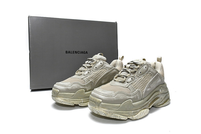 【CA0LJ】脏脏灰 巴黎世家8层组合TPU复古鞋 536737 W3CN3 9700 Balenciaga Triple S Beige
