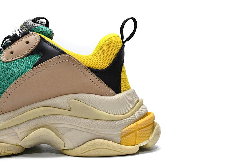 【CA0LJ】灰绿 巴黎世家8层组合TPU复古鞋 483513 W06E3 7070 Balenciaga Triple S Green Yellow