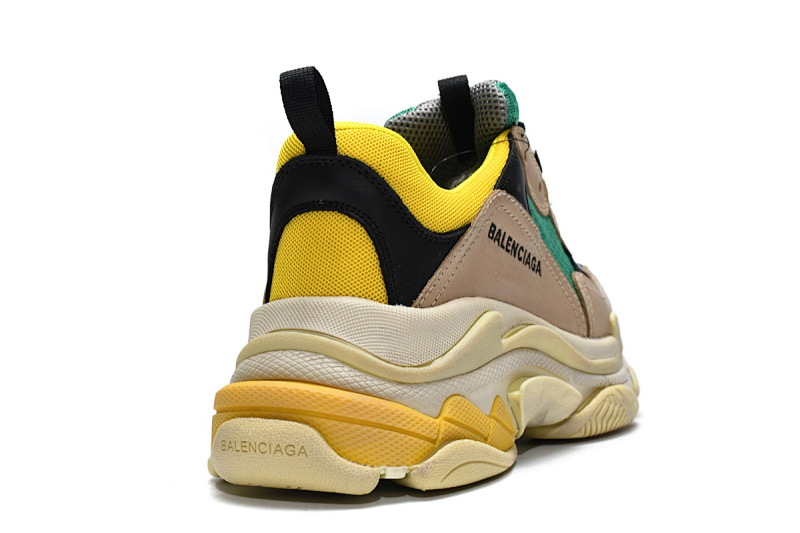 【CA0LJ】灰绿 巴黎世家8层组合TPU复古鞋 483513 W06E3 7070 Balenciaga Triple S Green Yellow