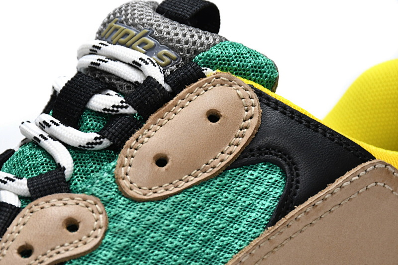【CA0LJ】灰绿 巴黎世家8层组合TPU复古鞋 483513 W06E3 7070 Balenciaga Triple S Green Yellow