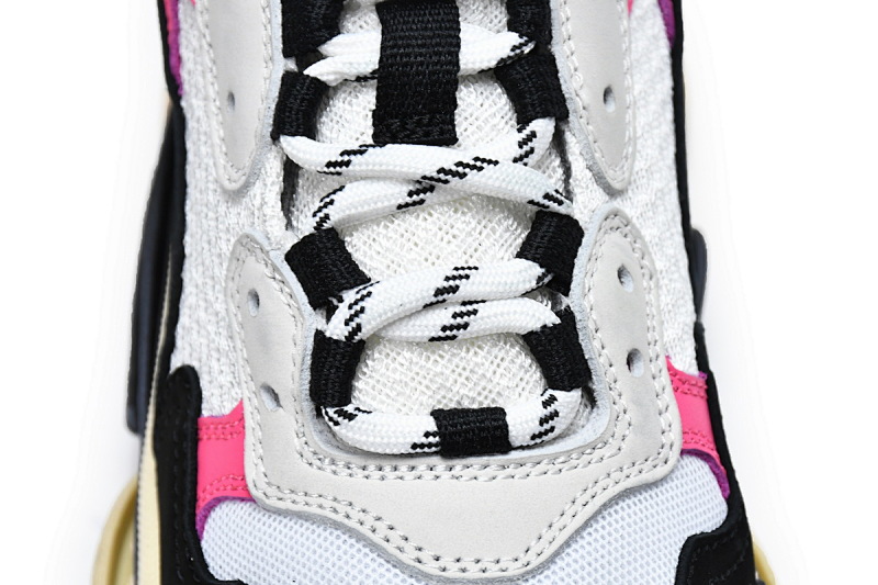 【CA0LJ】黑桃红 巴黎世家8层组合TPU复古鞋 524039 W09O6 5671 Balenciaga Triple S Black Pink
