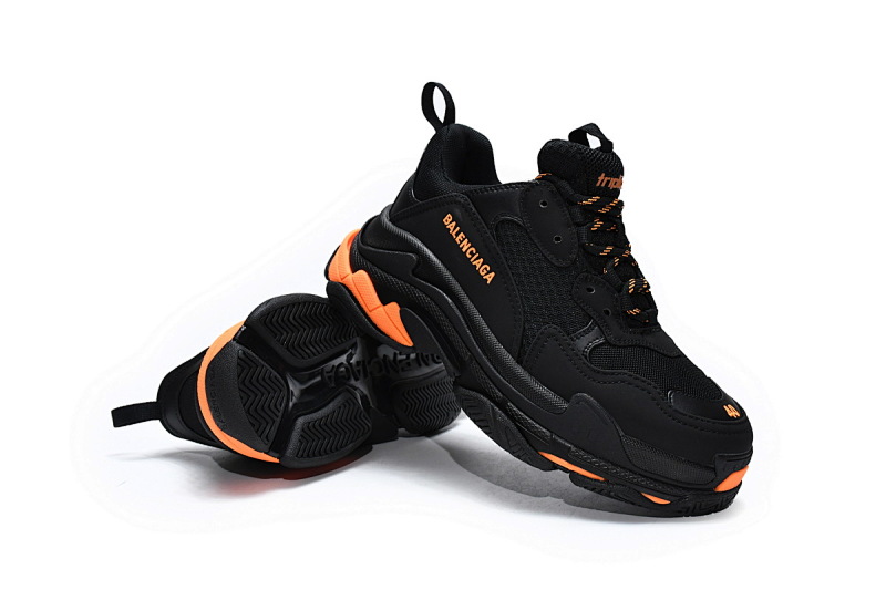 【CA0LJ】黑桔 巴黎世家8层组合TPU复古鞋 536737 W2FA1 9188 Balenciaga Triple S Black Orange