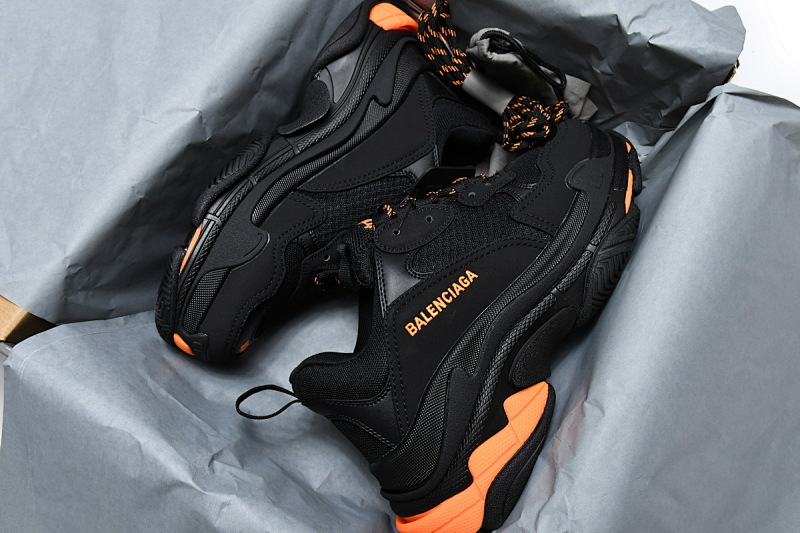 【CA0LJ】黑桔 巴黎世家8层组合TPU复古鞋 536737 W2FA1 9188 Balenciaga Triple S Black Orange