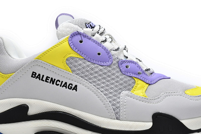 【CA0LJ】潮流紫黄 巴黎世家8层组合TPU复古鞋 524039 W09OH 8081 Balenciaga Triple S Black Grey Blue