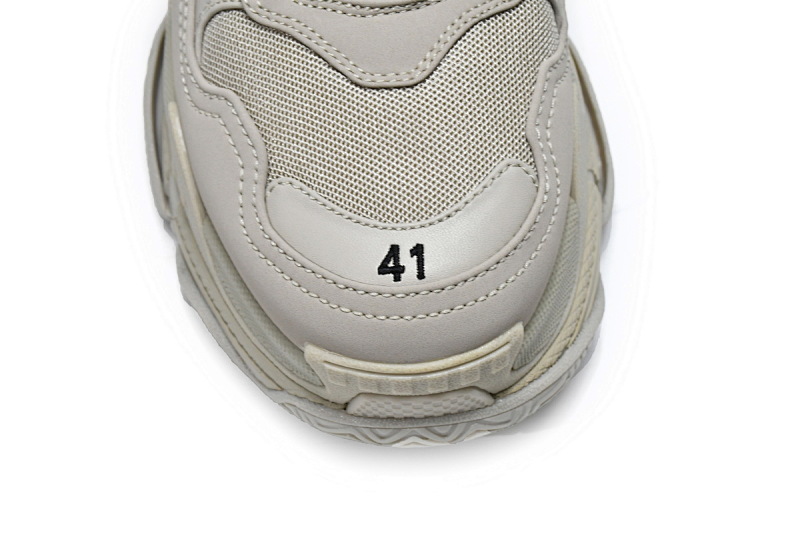 【CA0LJ】卡其色 巴黎世家8层组合TPU复古鞋 534737 W2FW1 9700 Balenciaga Triple S Rice Ash