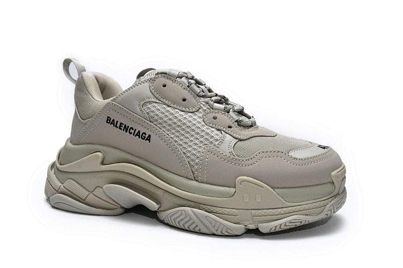 【CA0LJ】卡其色 巴黎世家8层组合TPU复古鞋 534737 W2FW1 9700 Balenciaga Triple S Rice Ash