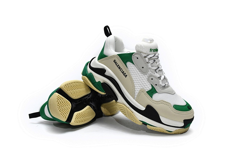【CA0LJ】白绿 巴黎世家8层组合TPU复古鞋 536737 W09O1 9090 Balenciaga Triple S White Green