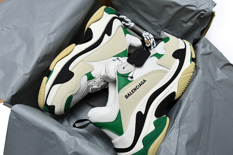 【CA0LJ】白绿 巴黎世家8层组合TPU复古鞋 536737 W09O1 9090 Balenciaga Triple S White Green