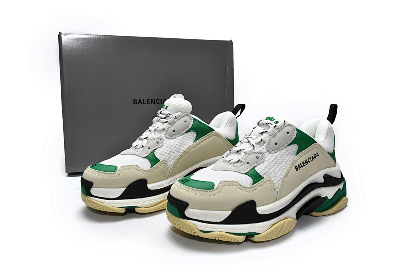 【CA0LJ】白绿 巴黎世家8层组合TPU复古鞋 536737 W09O1 9090 Balenciaga Triple S White Green