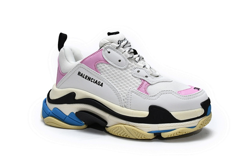 【CA0LJ】白粉红 巴黎世家8层组合TPU复古鞋 524039 W09ON 8866 Balenciaga Triple S Blue Pink