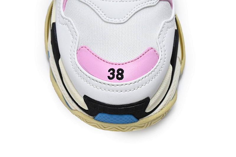【CA0LJ】白粉红 巴黎世家8层组合TPU复古鞋 524039 W09ON 8866 Balenciaga Triple S Blue Pink