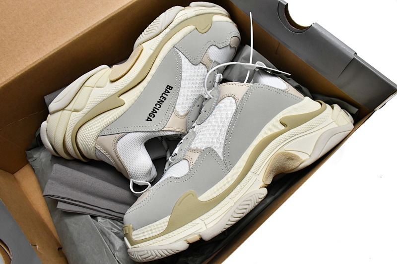 【CA0LJ】全白 巴黎世家8层组合TPU复古鞋 534217 W09E1 9000 Balenciaga Triple S White