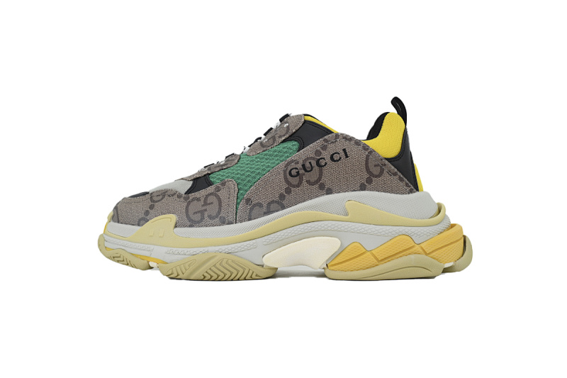 yupoo_377057_e20b590b.jpg 【CA0LJ】古驰灰绿 巴黎1代复古老爹鞋 Gucci x Balenciaga Triple S Grey Green