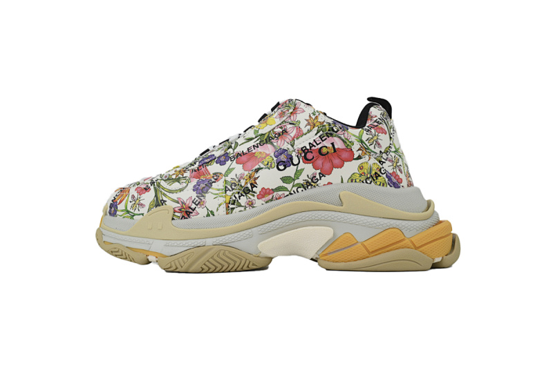 yupoo_377081_0c351ff8.jpg 【CA0LJ】古驰花色 巴黎1代复古老爹鞋 Gucci x Balenciaga Triple S Flowers And Plants
