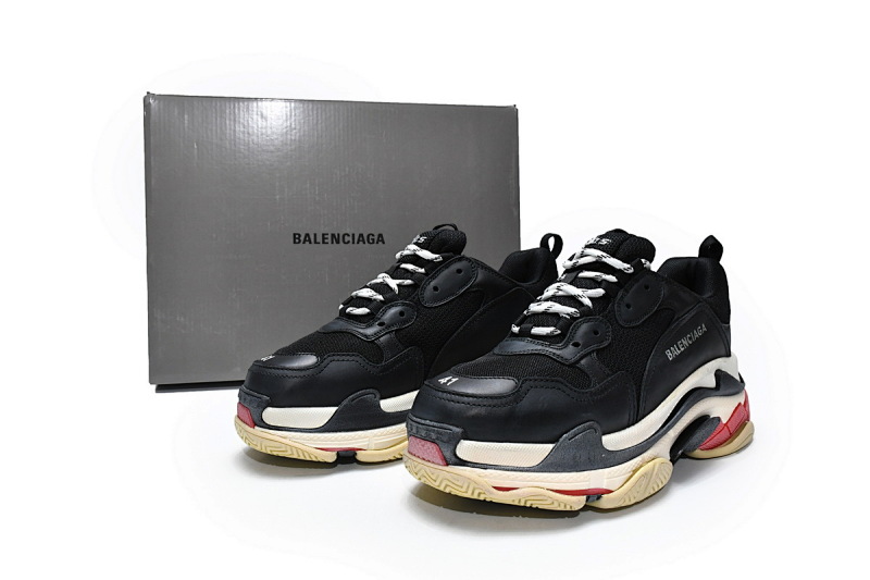【CA0LJ】黑红 巴黎1代复古老爹鞋 533882 W0901 1000 Balenciaga Triple S Black Red