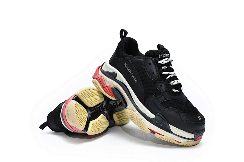 【CA0LJ】黑红 巴黎1代复古老爹鞋 533882 W0901 1000 Balenciaga Triple S Black Red