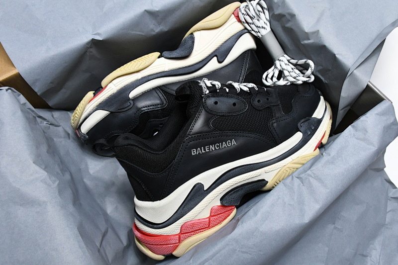 【CA0LJ】黑红 巴黎1代复古老爹鞋 533882 W0901 1000 Balenciaga Triple S Black Red