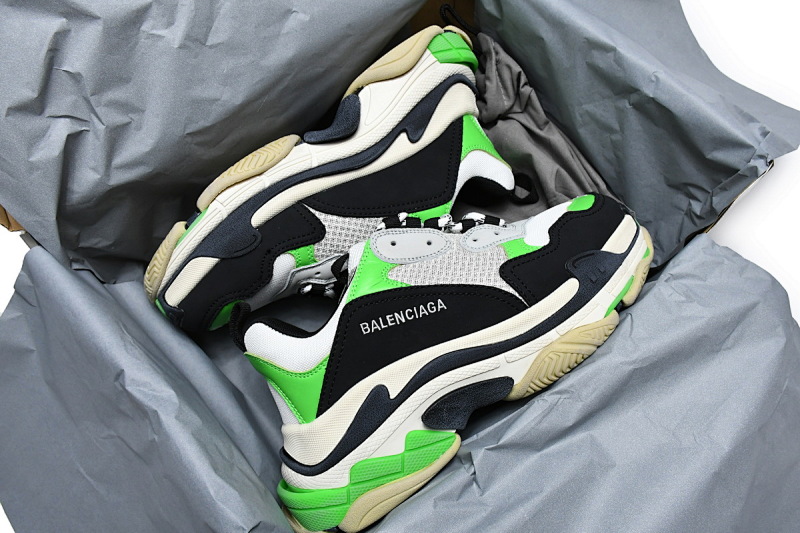 【CA0LJ】电子绿 巴黎1代复古老爹鞋 512178 W09T1 9000 Balenciaga Triple S Electronic Green W09T1 9000